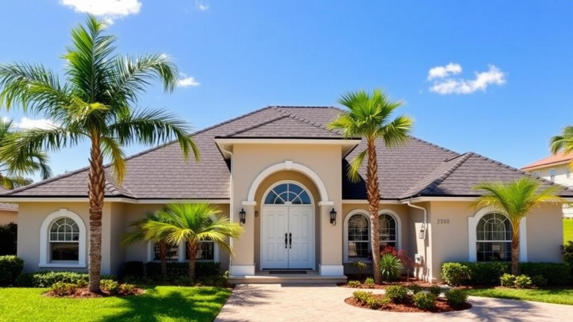 Florida home with a new architectural shingle roof installed by 1005 Roofing LLC